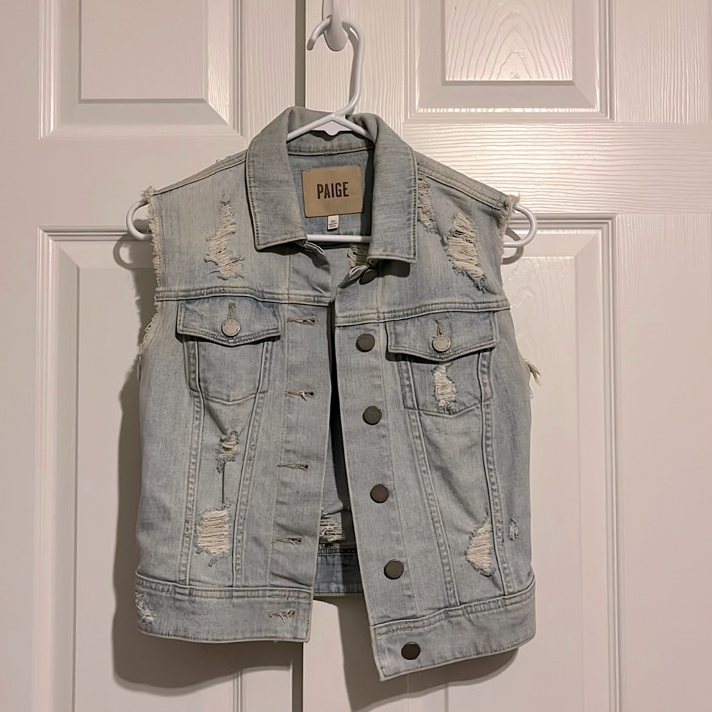 Distressed Paige Denim Vest